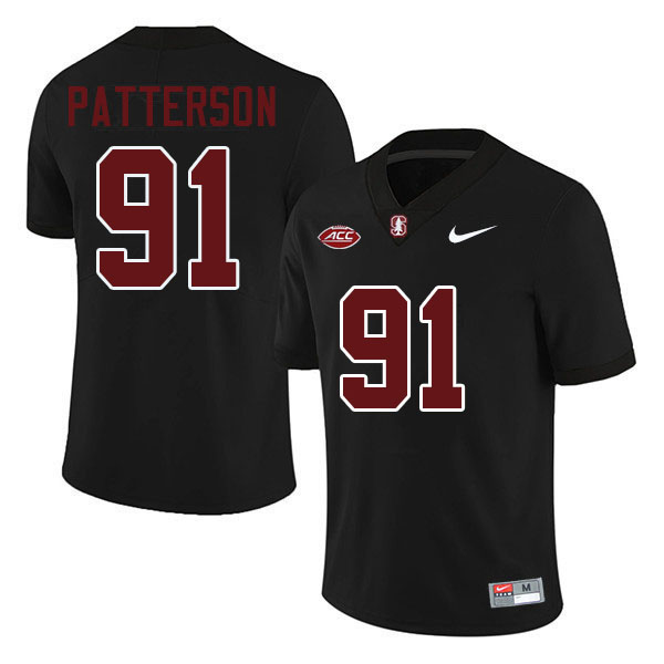 #91 Clay Patterson Stanford Cardinal College Football Jerseys Stitched-Black #91 Clay Patterson Stanford Cardinal College Football Jerseys Stitched-Black